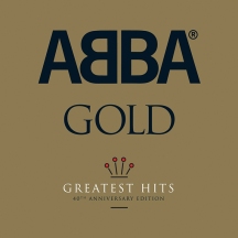 Cubierta de disco de ABBA con protagonismo del logo