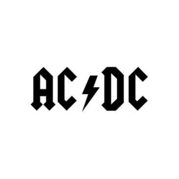Logo de ACDC a una tinta